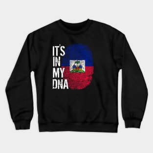 Haiti Flag Fingerprint My Story DNA Haitian Crewneck Sweatshirt